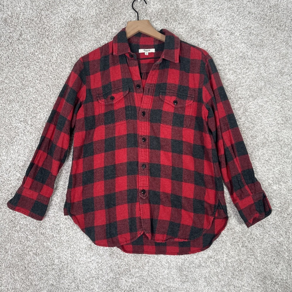 Madewell Flannel‎ Cargo Workshirt in Buffalo Check Women's Size XS